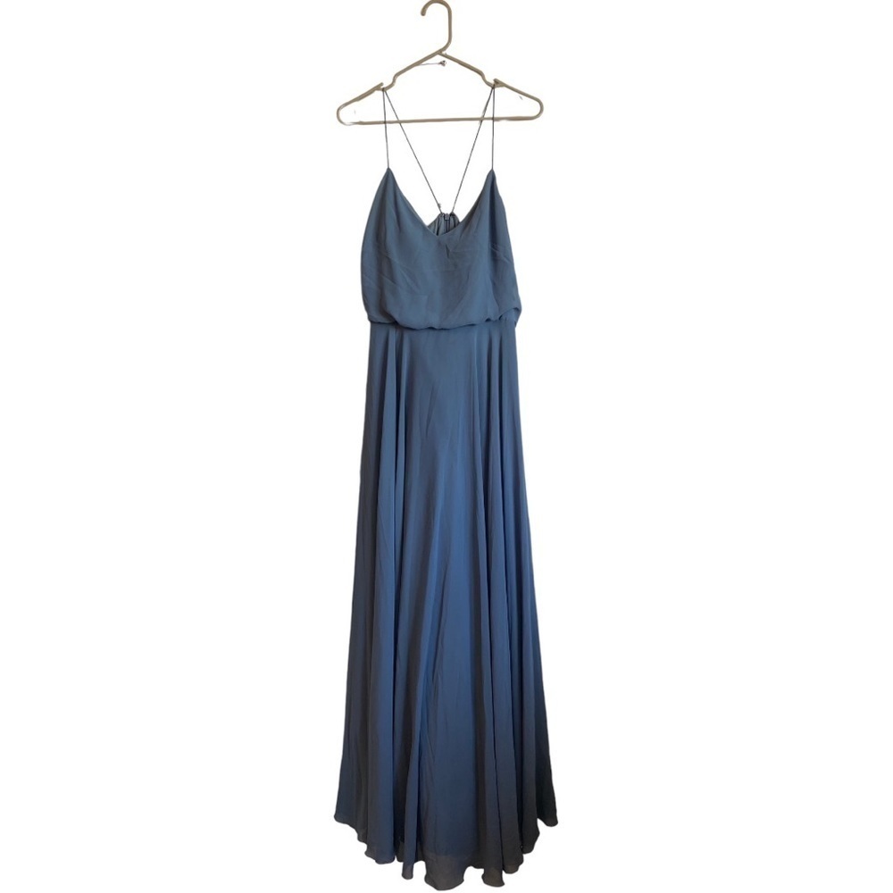 Jenny Yoo Slate Blue Maxi Dress - Picture 2 of 8